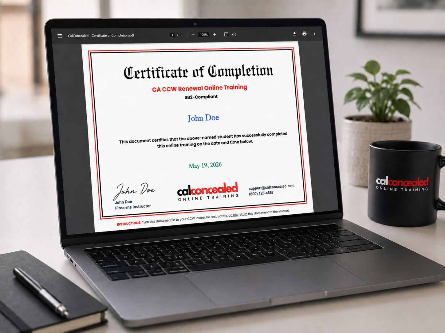 Receive Your Certificate