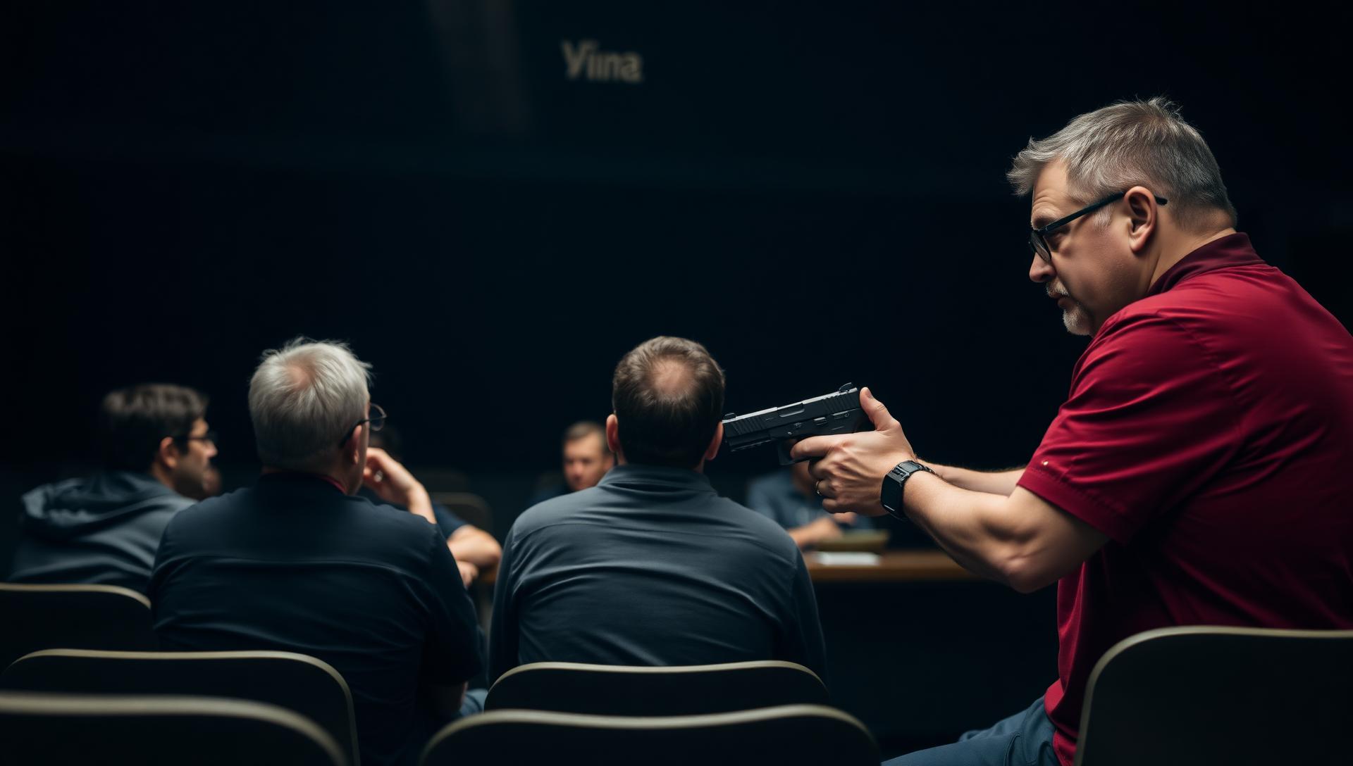 Firearms instructor teaching a CCW class